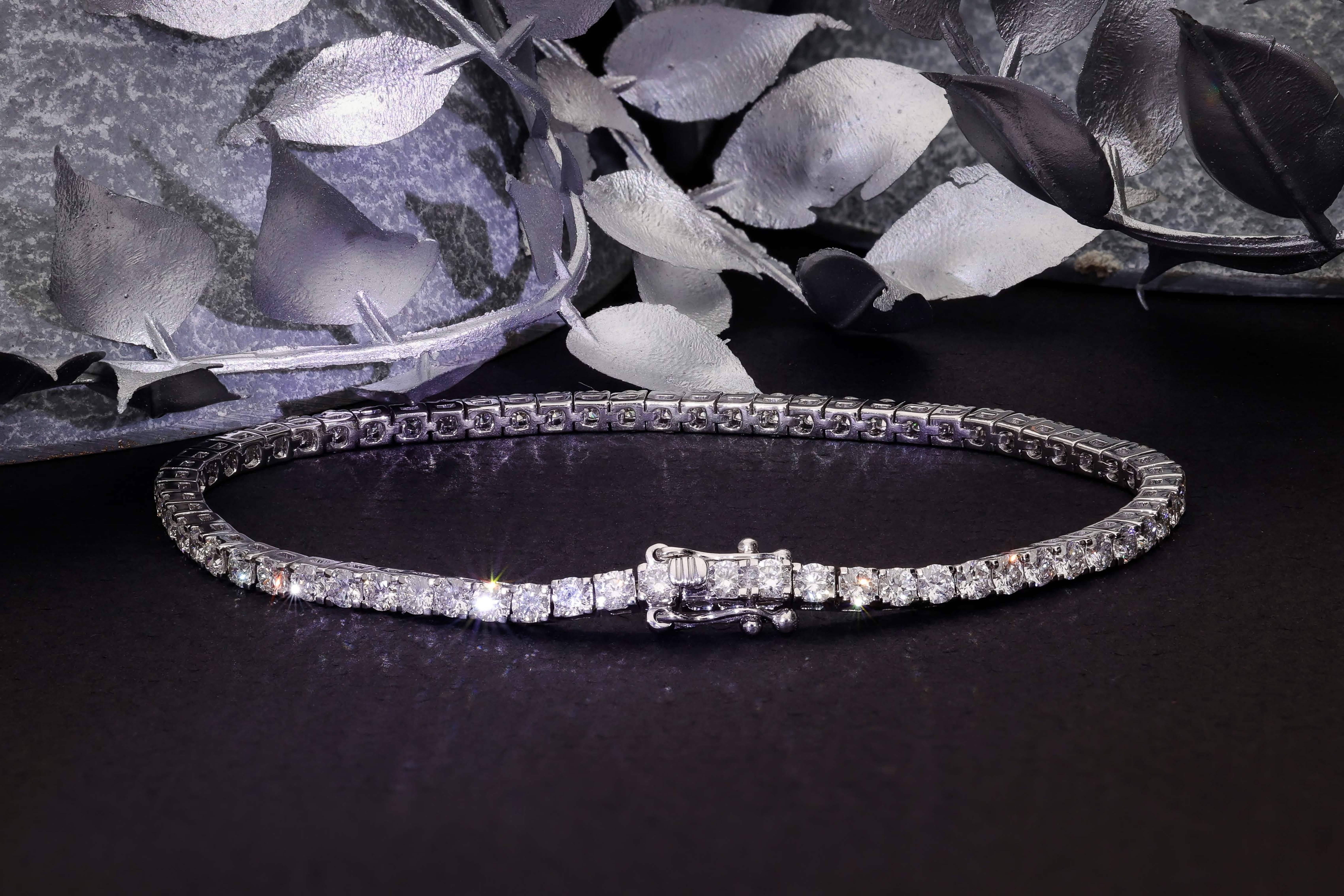 White Gold Diamond Tennis Bracelet Diamond Jewellery