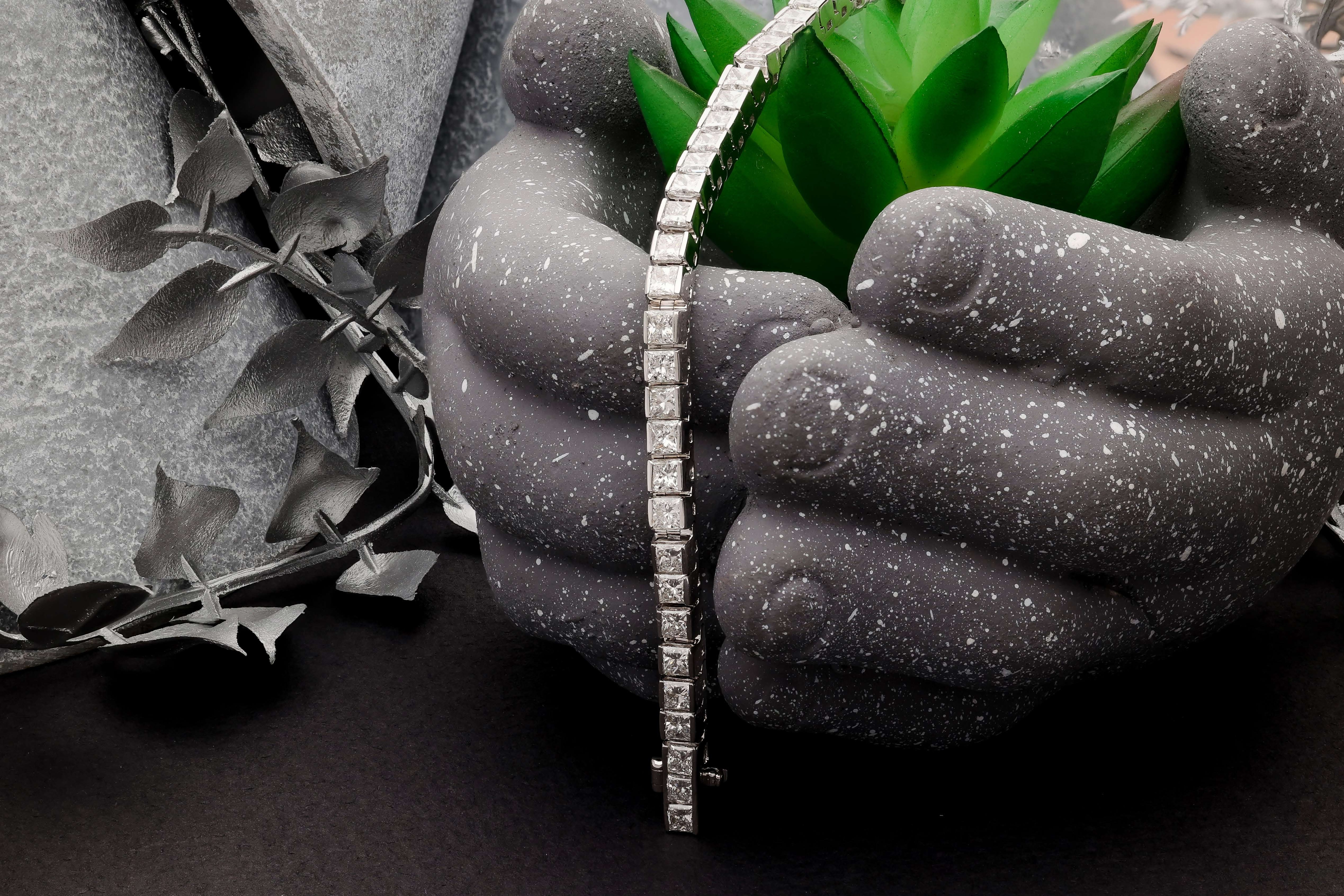 White Gold Diamond Tennis Bracelet Diamond Jewellery