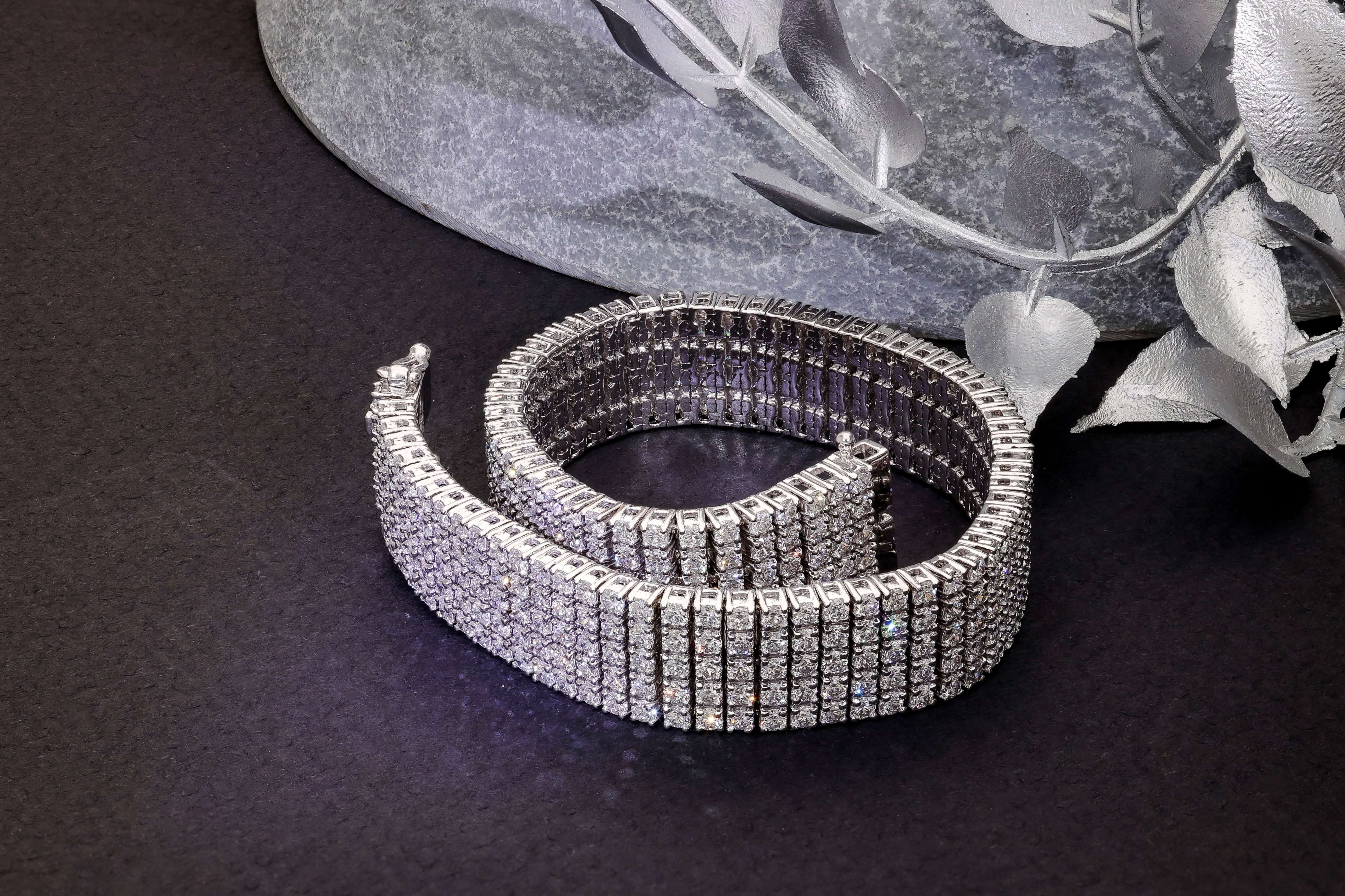 Five-Row Diamond Bracelet Diamond Jewellery