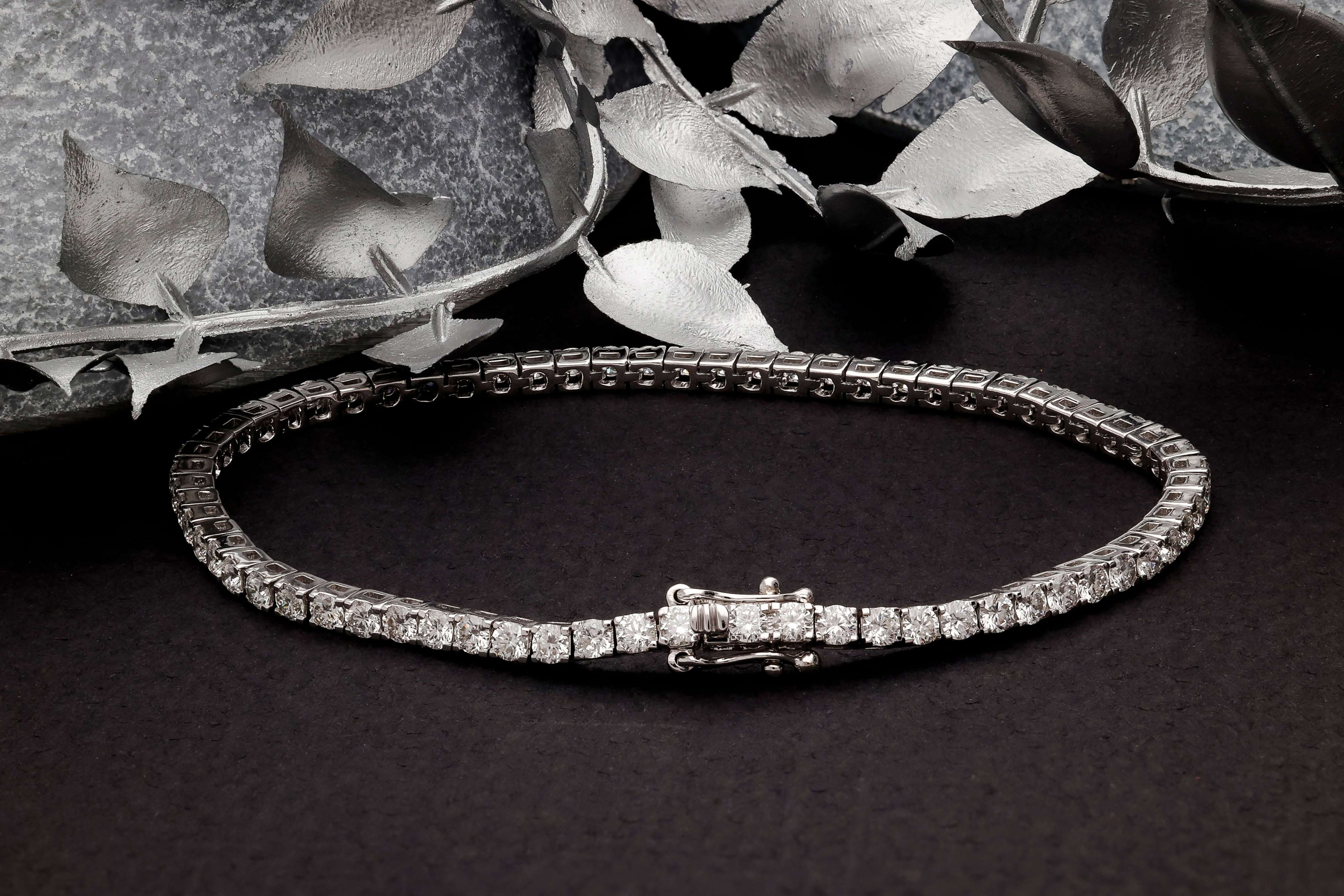 White Gold Diamond Tennis Bracelet Diamond Jewellery