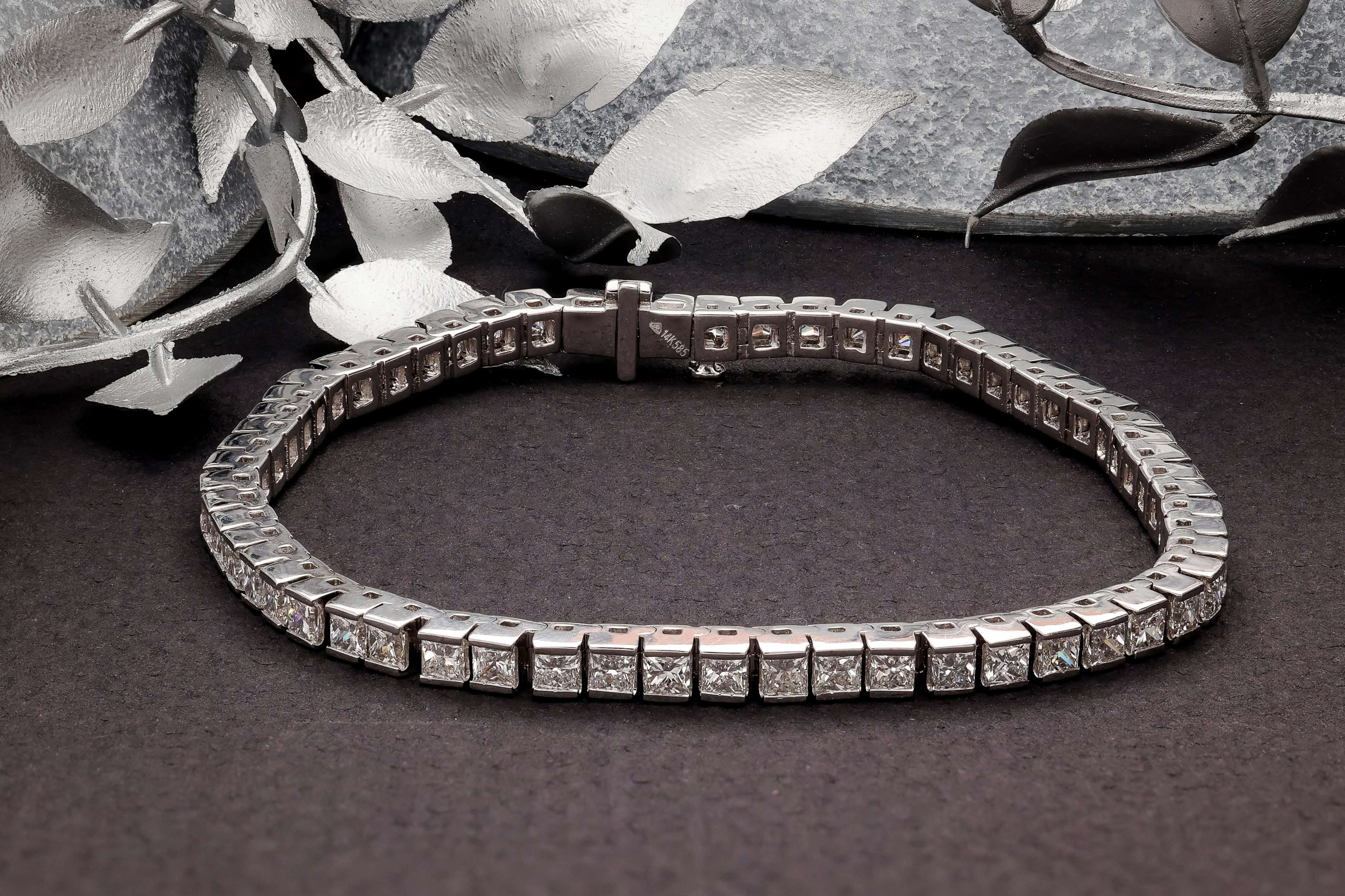 White Gold Diamond Tennis Bracelet Diamond Jewellery