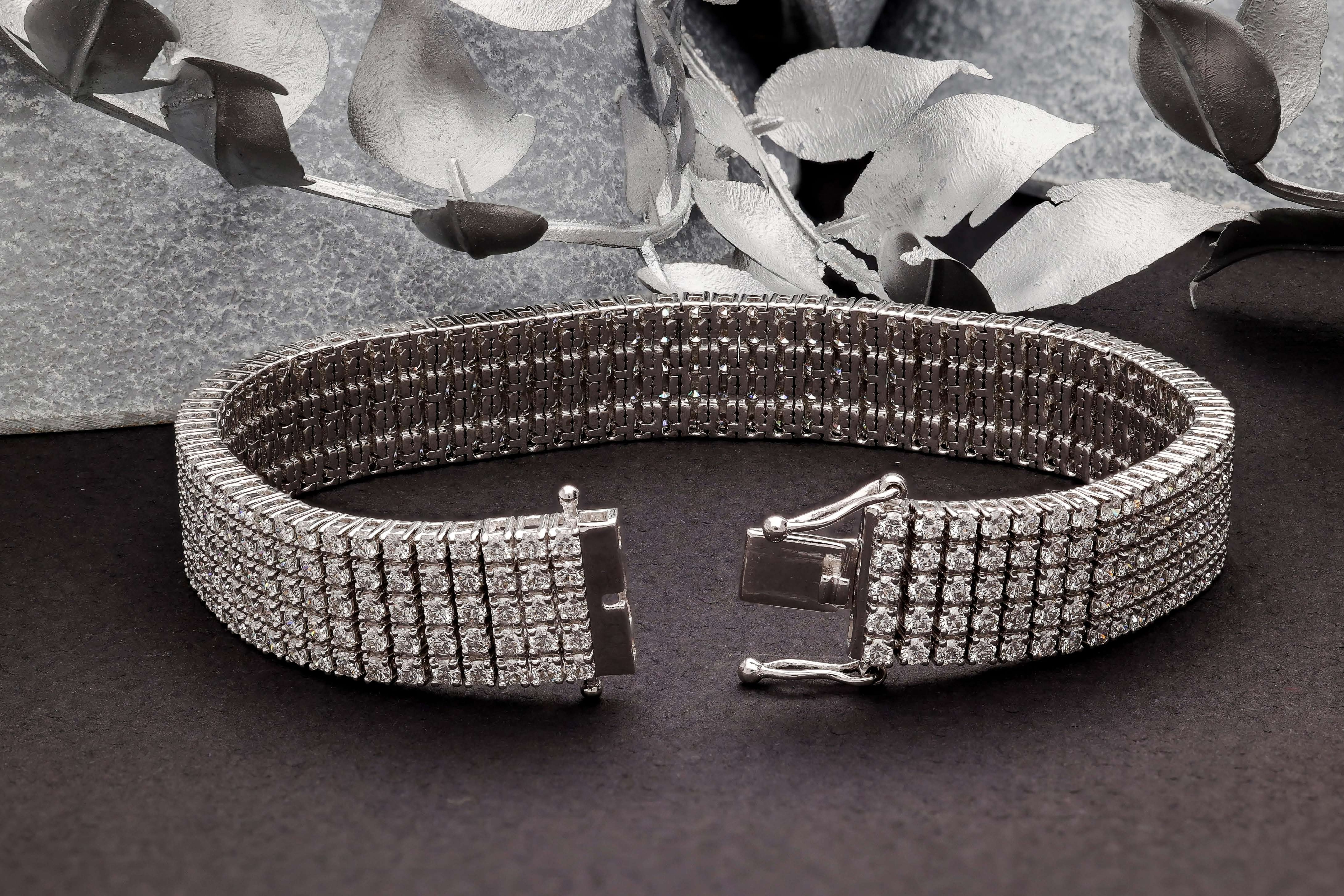 Five-Row Diamond Bracelet Diamond Jewellery