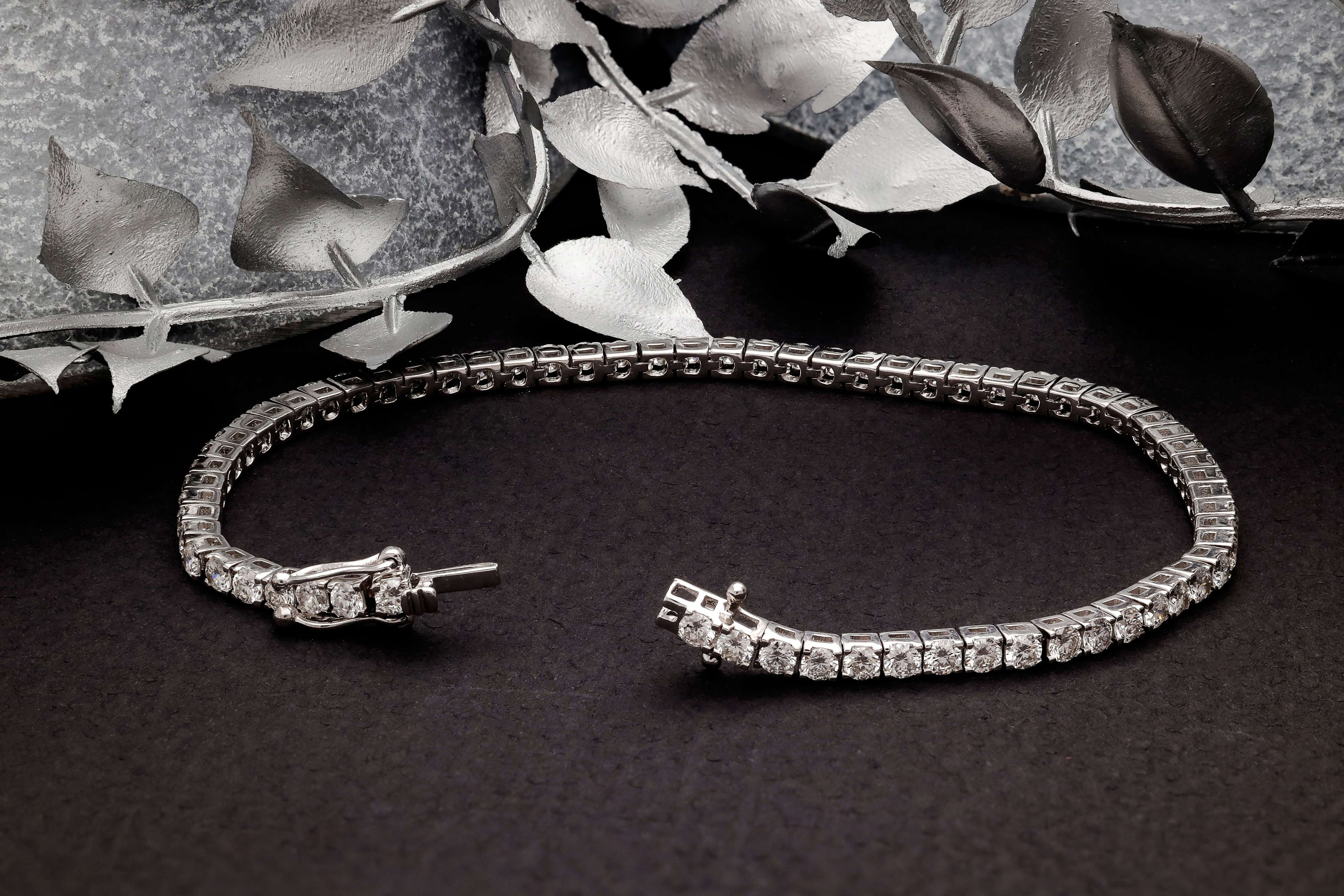 White Gold Diamond Tennis Bracelet Diamond Jewellery