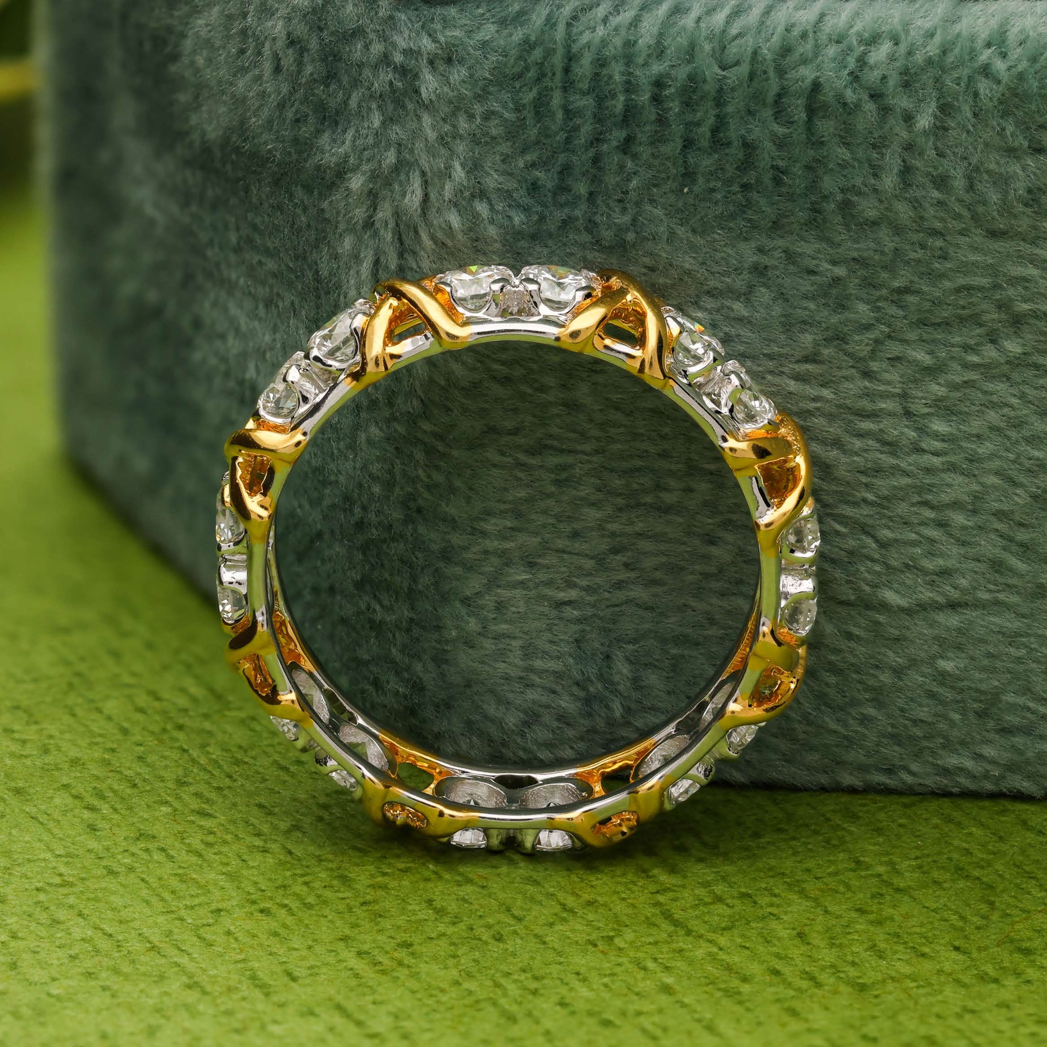  Lab Grown diamond  Eternity Crossover Ring Diamond Jewellery