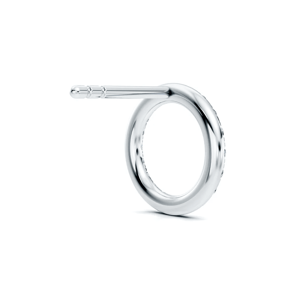 Diamond Open Circle Stud Earrings Diamond Jewellery