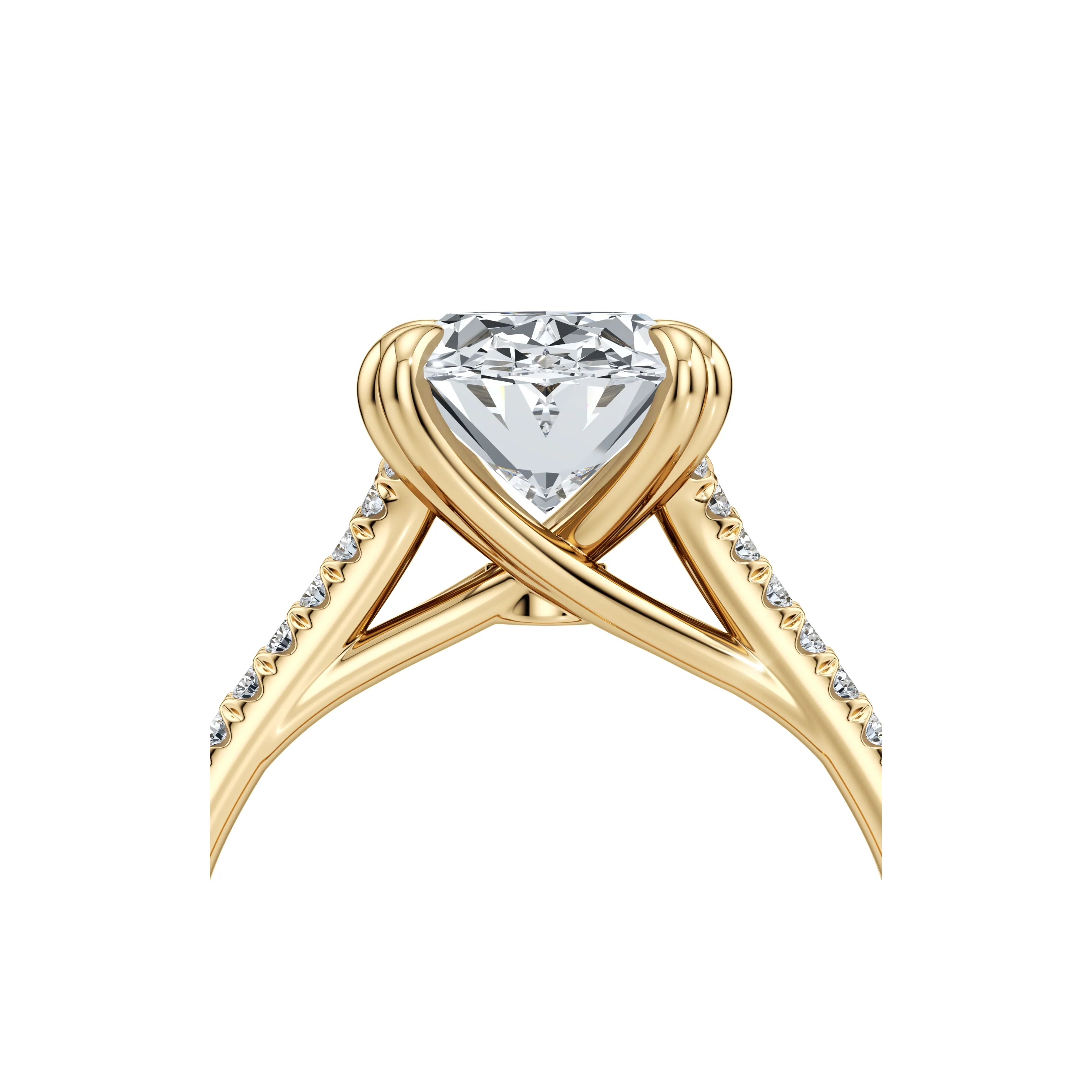 Oval Double Row Solitaire handcrafted Ring Diamond Jewellery